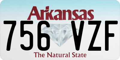 AR license plate 756VZF