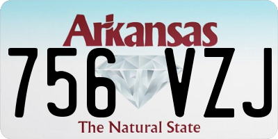 AR license plate 756VZJ