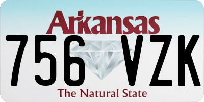 AR license plate 756VZK