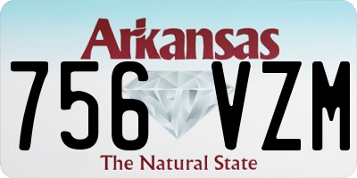 AR license plate 756VZM