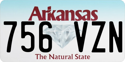AR license plate 756VZN