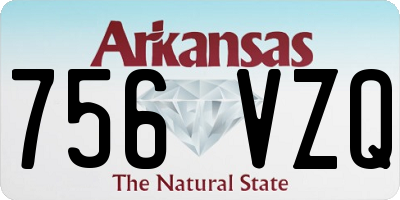 AR license plate 756VZQ
