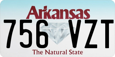 AR license plate 756VZT