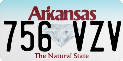 AR license plate 756VZV