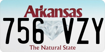 AR license plate 756VZY