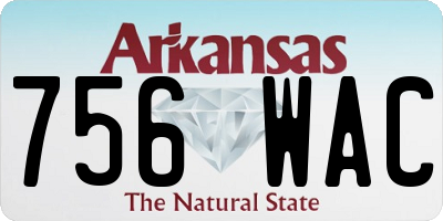 AR license plate 756WAC