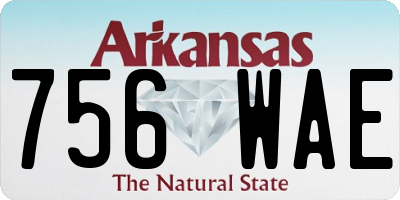 AR license plate 756WAE