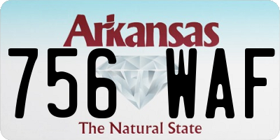 AR license plate 756WAF