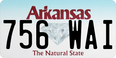 AR license plate 756WAI