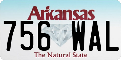 AR license plate 756WAL