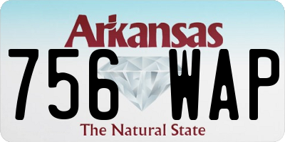 AR license plate 756WAP