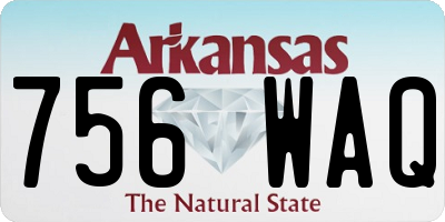 AR license plate 756WAQ