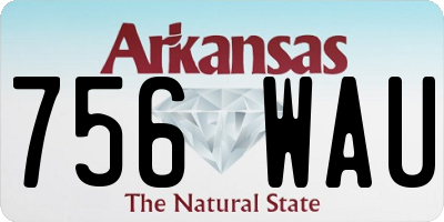 AR license plate 756WAU