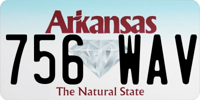 AR license plate 756WAV