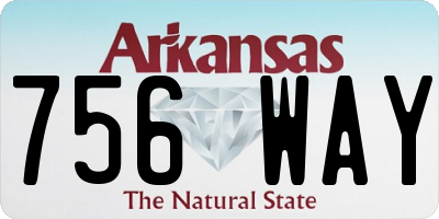 AR license plate 756WAY