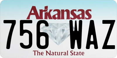 AR license plate 756WAZ