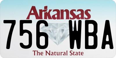 AR license plate 756WBA