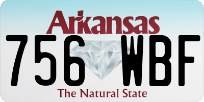 AR license plate 756WBF