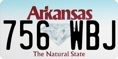 AR license plate 756WBJ