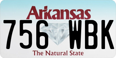 AR license plate 756WBK