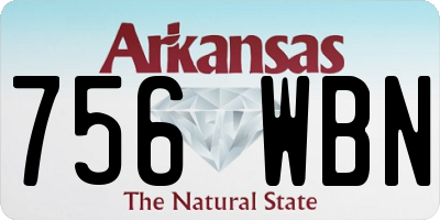 AR license plate 756WBN