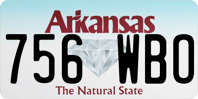 AR license plate 756WBO