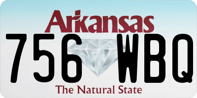 AR license plate 756WBQ