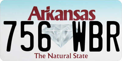 AR license plate 756WBR