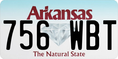 AR license plate 756WBT