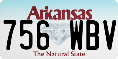 AR license plate 756WBV