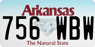 AR license plate 756WBW