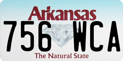 AR license plate 756WCA