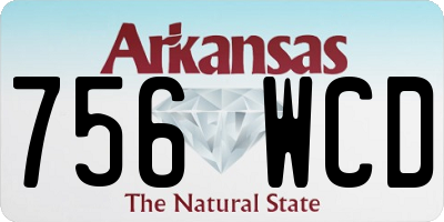 AR license plate 756WCD