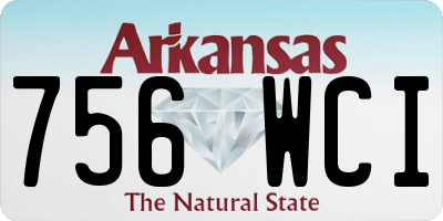 AR license plate 756WCI
