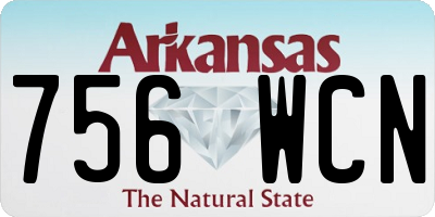 AR license plate 756WCN