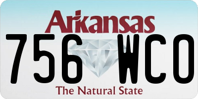 AR license plate 756WCO