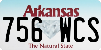 AR license plate 756WCS