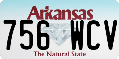 AR license plate 756WCV