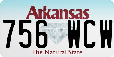 AR license plate 756WCW
