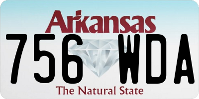 AR license plate 756WDA