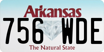 AR license plate 756WDE