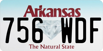 AR license plate 756WDF