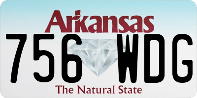 AR license plate 756WDG