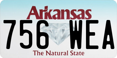 AR license plate 756WEA