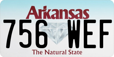 AR license plate 756WEF