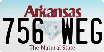 AR license plate 756WEG