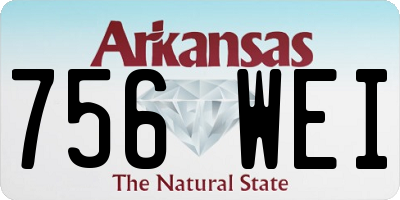 AR license plate 756WEI