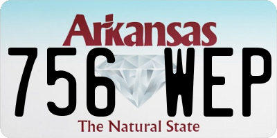 AR license plate 756WEP
