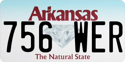AR license plate 756WER