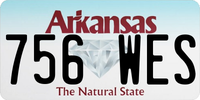 AR license plate 756WES